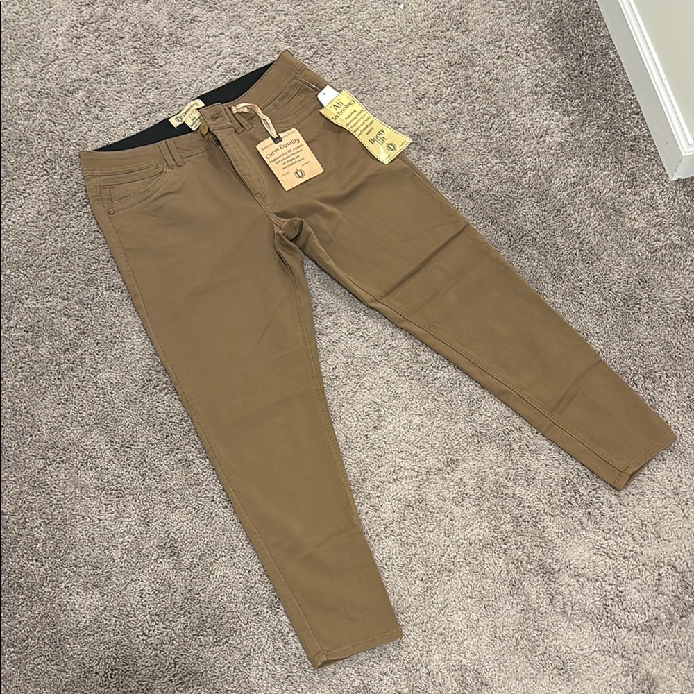Democracy Tan Straight Leg Pants with Classic Fit